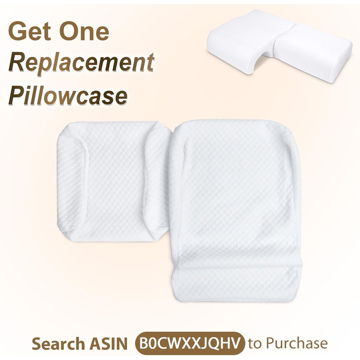 Подушка з піни з ефектом пам&39яті HOMCA для сну, подушка для пари, подушка для рук, дихаюча вигнута м&39яка подушка, подушка з повільним відскоком для підтримки поперекового відділу підлокітника