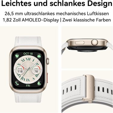 Розумний годинник HUAWEI Watch D2, 1,82-дюймовий AMOLED-дисплей, амбулаторний моніторинг артеріального тиску, тонкий дизайн, ЕКГ, функції для розумного способу життя, спільнота здоров&39я, сумісний з iOS та Android, чорний WATCH D2 Black