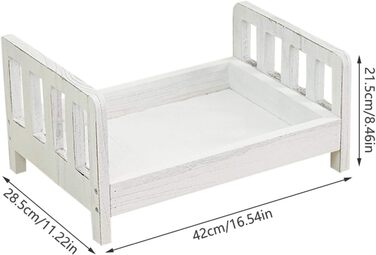 Дерев&39яний реквізит для дитячого ліжечка, знімний кошик, аксесуари для ліжка, фон для фотостудії, реквізит для фотостудії, подарунок, диван, позує, новонароджений, 42 x 28,5 x 21,5 см, білий