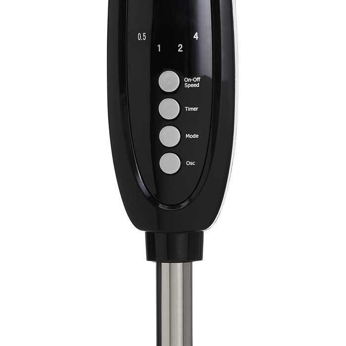 Коливальний подвійний 3-лопатевий вентилятор на п'єдесталі, цифровий, з пультом дистанційного керування, чорний 3-швидкісний чорни