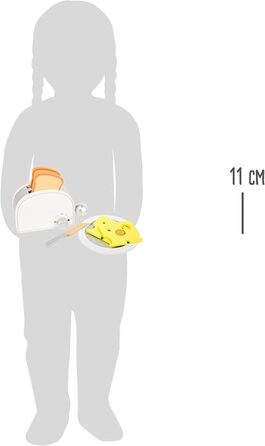 Маленький набір для сніданку &quotдитяча кухня&quot з дерева, в тому числі тостер з важільною функцією, для дітей від 3 років, 105