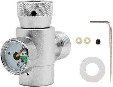 Балон CO2 Наповнення бака CO2 Заправний бак CO2 TR21-4 до W21.8 Комплект для підключення редуктора тиску в циліндрі для набору адаптерів для заправки Бак Підключення пляшки Homebrew Kit (срібний адаптер без лічильника)