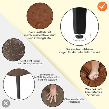 Сучасне крісло Yaheetech з вигнутою спинкою та дерев&39яними ніжками, м&39яке крісло-реклайнер, крісло для телевізора з підлокітниками, одномісний диван, комфортне сидіння, ретро-коричневий колір, поліуретан