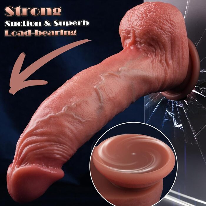 Реалістичний товстий фалоімітатор секс-іграшка, гігантський фалоімітатор, схожий на шкіру, з присоскою для задоволення без використання рук, реалістичний силіконовий штучний пеніс анальний фалоімітатор для жінок, чоловіків та геїв, 23