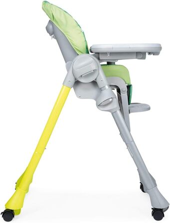 Стільчик для годування та дитяче сидіння з регульованою висотою та підставкою для ніг, 4 колеса, компактне закриття від 6 місяців