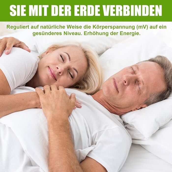 Простирадло iPalamila Grounding, килимок для заземлення (стандарт ЄС), простирадло для заземлення з 10 срібного волокна та 90 органічної бавовни, килимок для заземлення для кращого сну, енергії заземлення та відновлення (білий 132 x 68 см)