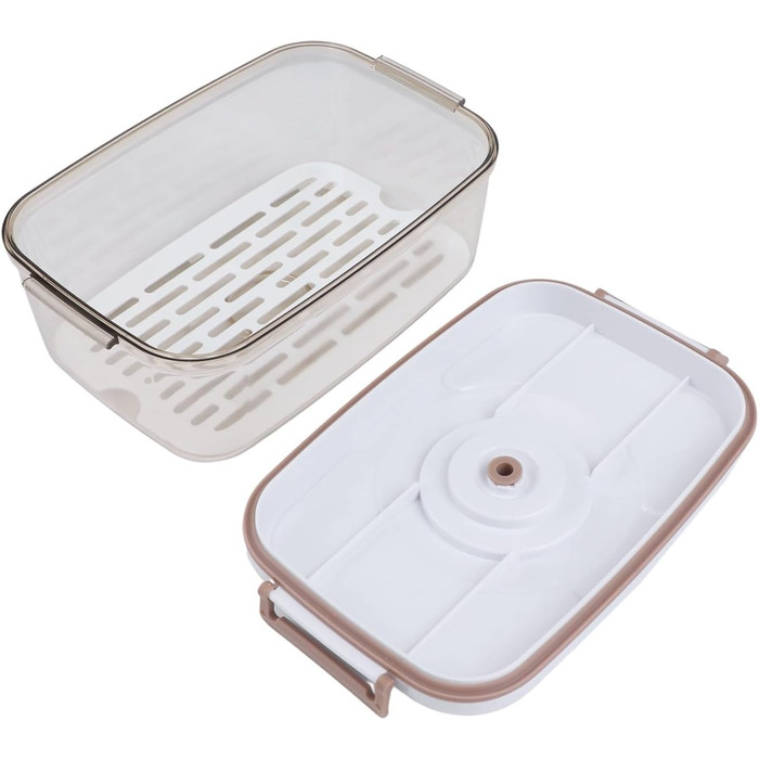 Герметична контейнер-вакууматор з кришкою, що не протікає, сумісний з вакуумним насосом для тривалого зберігання свіжості, великий об'єм (2,1 л)