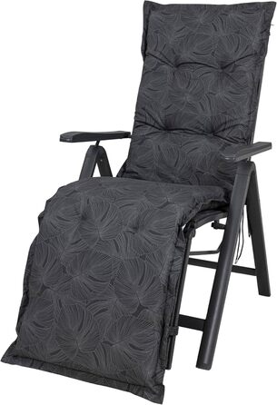 Шезлонг Sun Garden Cushion Rgen 30432-700 сіро-чорні листя 170x50x8 см