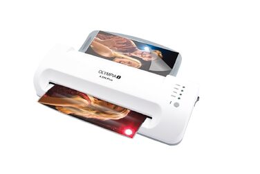 Ламінатор Olympia A 296 Plus із заднім завантаженням (80-175 мікрон, до DIN A4, візитні картки, ламінатор з плівками, комплект для ламінування для офісу, ламінатор для гарячого та холодного ламінування) одинарний