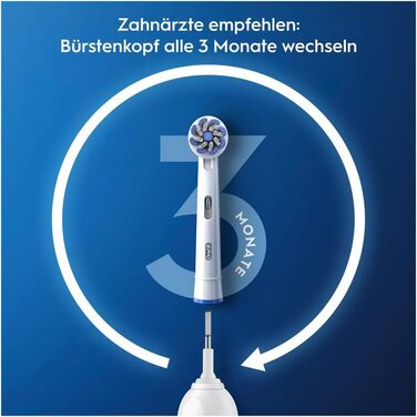 Електрична зубна щітка/електрична зубна щітка Oral-B PRO 3 3900, подвійна упаковка, з 3 режимами чищення та візуальним регулюванням тиску на 360 для догляду за зубами, подарунок чоловіку/жінці, дизайн Braun, білий/чорний Старий сингл