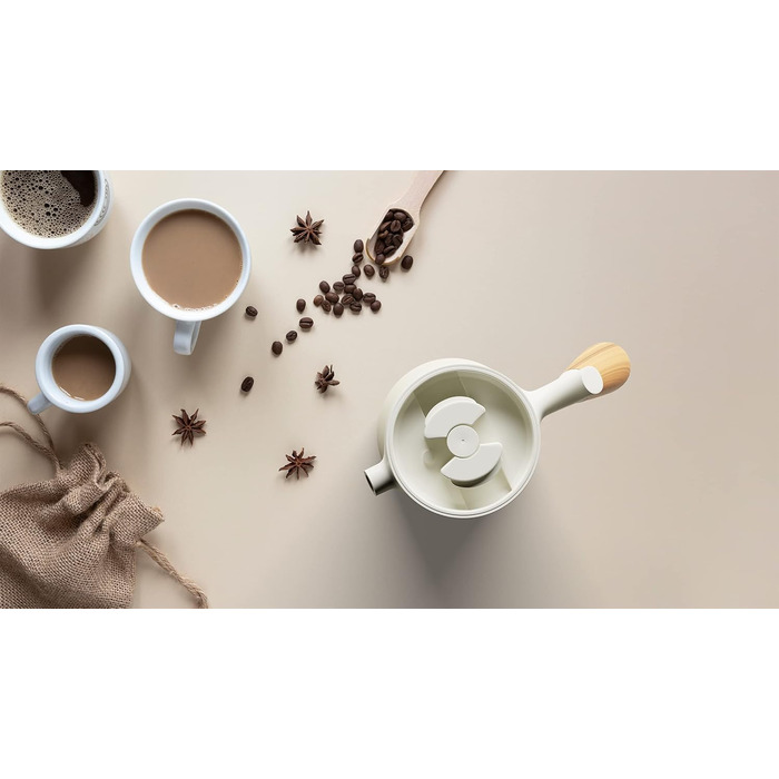 Французький прес з нержавіючої сталі HEEMBURG Термокавоварка з подвійними стінками з ізоляцією Французький прес для кави Прес для кави 1 л Thermo Brewer 5 чашок Кавоварка біла