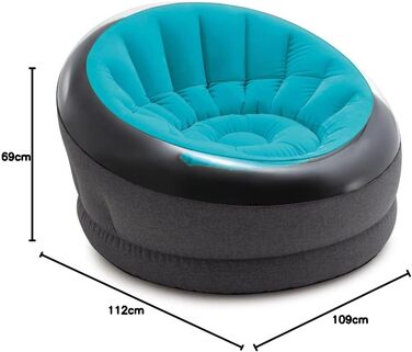 Крісло-надувне крісло Assorted Empire, вініл, багатобарвне, 112 x 109 x 69 см, 68582NP