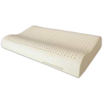 Подушка з натурального латексу, модель з подвійною хвилею - Перфорована латексна подушка, ультрадихаюча, природний та здоровий відпочинок - максимальний комфорт, ергономічна, антибактеріальна - 100 зроблено в Італії