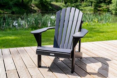 Садове крісло MaximaVida Adirondack Montreal Black - Низькі витрати на обслуговування 79 x 80 x 88 см