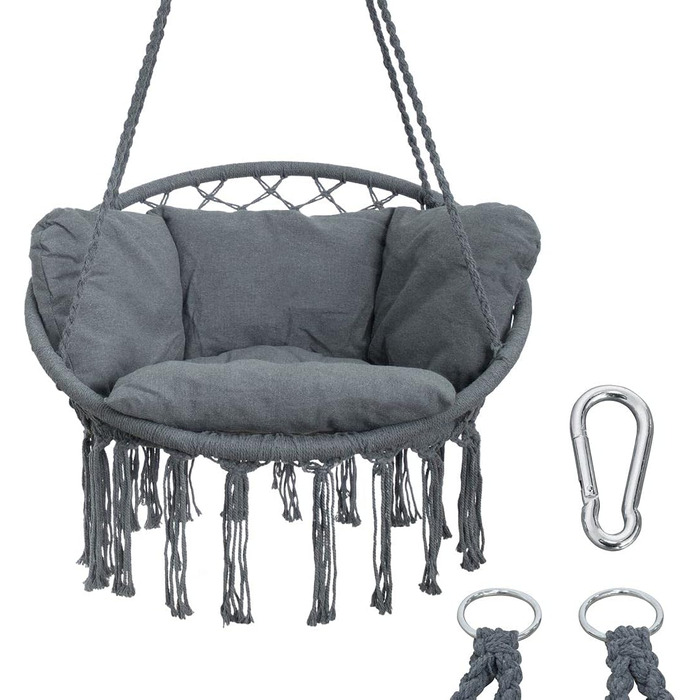 Ваш GEAR Boracay - Підвісне крісло з оббивкою сидінь сірого або бежевого кольору - максимум 240 кг Протестовано TV - Підвісне кріс