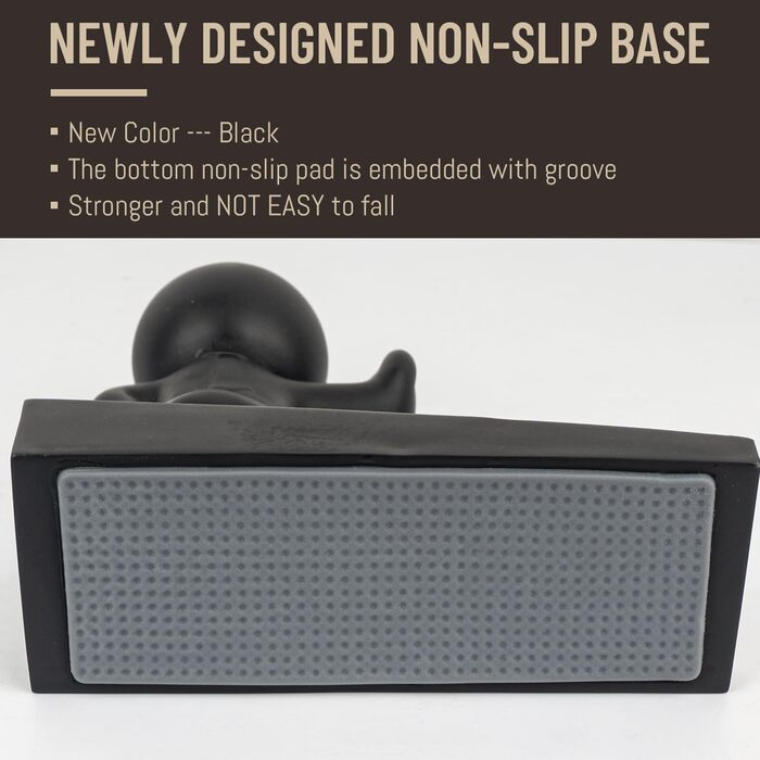 Симпатичний дверний обмежувач, 2 шт. декоративний обмежувач для дверей, ефективно тримає двері відчиненими, чорно-білий Білийчорни