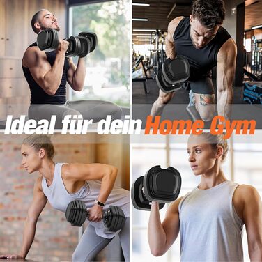 Набір регульованих гантелей DH FitLife 2026 (2 шт. по 25 кг), 18 рівнів навантаження, 18-в-1