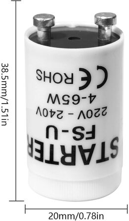 ТОКІШЕ 12 шт. Пускач люмінесцентних ламп ФС-У 4-65 Вт 220В-240В, пускач для люмінесцентних ламп, для індивідуального перемикання люмінесцентних ламп