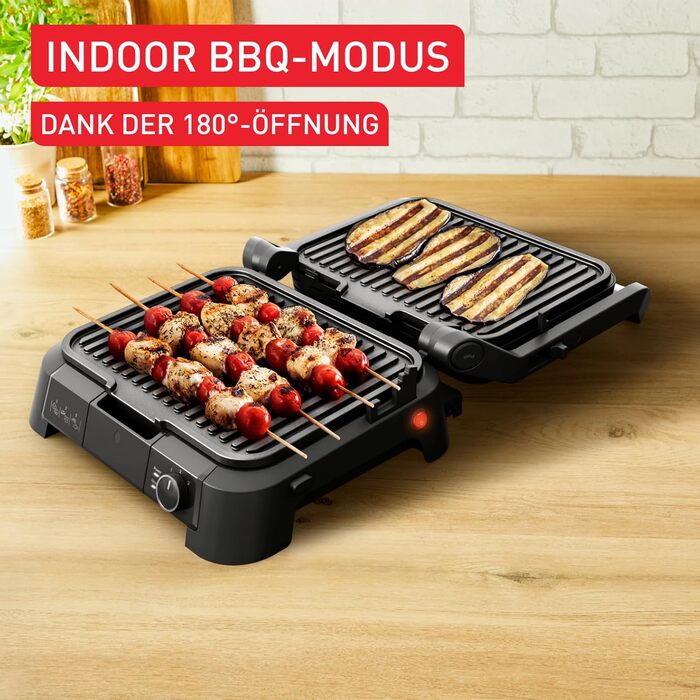 Електрогриль 3в1 Tefal SuperGrill контактний гриль, настільний гриль та BBQ, 2000 Вт, 3 рівні висоти, антипригарне покриття, для м'яса, овочів та сендвічів, до 6 порцій