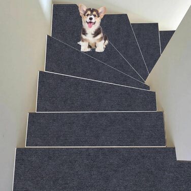 Сходинки для сходів 30 x 40 см, самоклеючі та протиковзкі, м&39який ворс, можна різати, багаторазові, 5 самоклеючих сходинок, захист від ковзання для дітей та людей похилого віку, C
