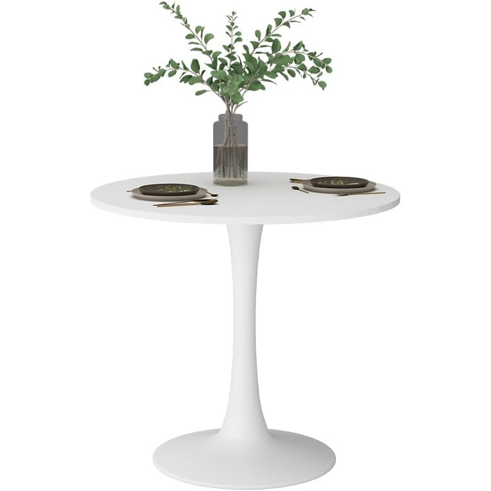 Обідній стіл Vicco Carl, білий, 80 x 80 см