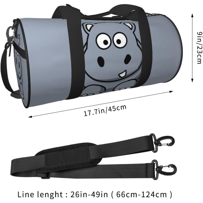 Дорожня сумка-мішок Веселий Бегемот, спортивна сумка для чоловіків та жінок, сумка для подорожей
