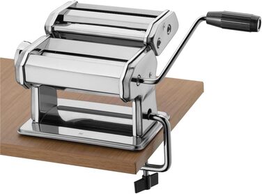 Ручна машина для пасти WMF Gourmet зі сталі, 19,5x12,5x12,5 см, 9 рівнів товщини тіста, для листів та локшини різної ширини