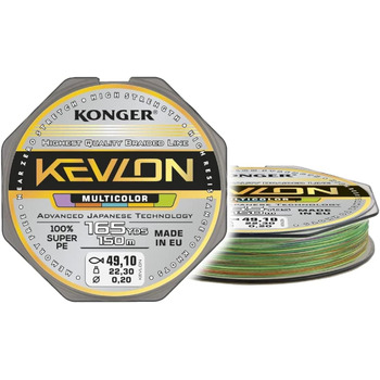 Волосінь KONGER KEVLON Multicolor 4-кратна плетена волосінь 150м 0,12-0,25мм (0,07/м)