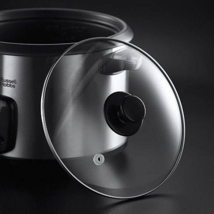 Рисоварка Russell Hobbs 1,8 л в комплекті з пароваркою (функція підтримки тепла, каструля з антипригарним покриттям, ложка для рис