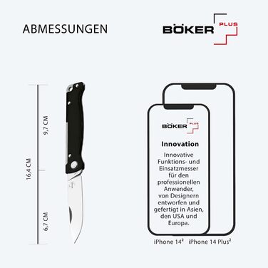 Кишеньковий ніж BKER PLUS Atlas Black - дворучний суцільнометалевий складаний ніж з гострим лезом 12C27 Sandvik - складаний ніж ED