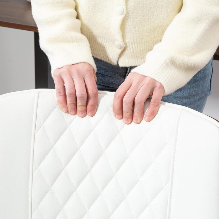 Офісний стілець HOMCOM, стілець з регульованою висотою та коліщатками, ромбоподібна прострочка