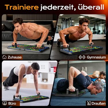 Дошка для віджимань AERLANG, портативна, багатофункціональна, складна, перекладина для віджимань 10-в-1, ручки для віджимань на підлозі, професійне обладнання для силових тренувань з віджимань, різнокольорове