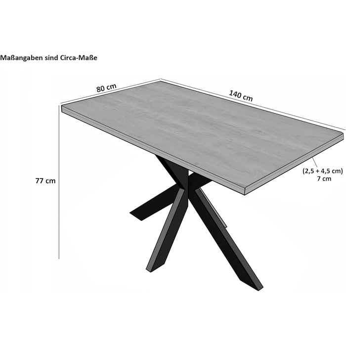 Обідній стіл SAM 200 x 100 см Rio, обідній стіл натурального кольору, масив акації, чорний металевий каркас-павук, прямі краї 200 x 100 см натуральний колір / чорний