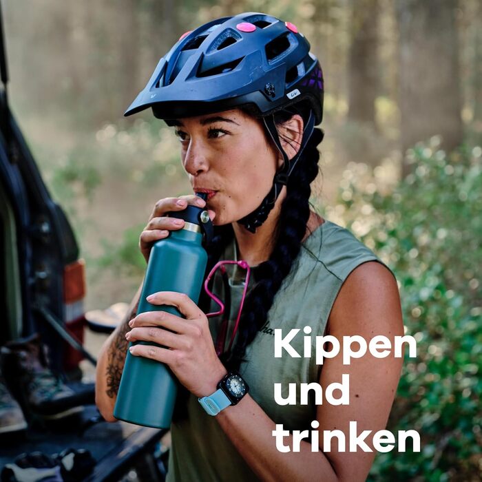 Пляшка для води 621 мл (21 унція) - Вакуумно-ізольована пляшка для води з нержавіючої сталі з гнучкою трубочкою-кришкою - Стандартна горловина - Біла 621 мл Біла