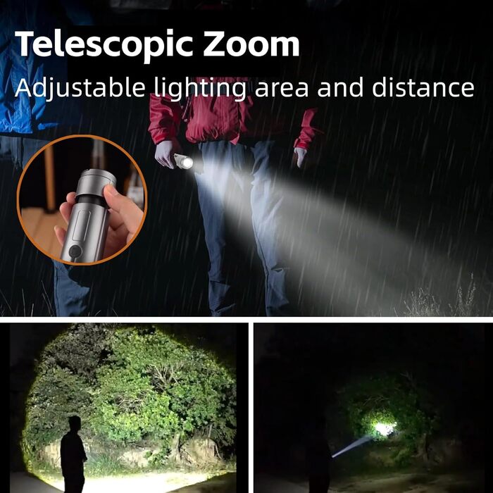 Ліхтар для кемпінгу, 3000 мАг, телескопічні кемпінгові ліхтарі з можливістю акумулятора, портативний складний кемпінговий ліхтар з гачком та ліхтариком для кемпінгу, походів, відключення електроенергії, надзвичайних ситуацій