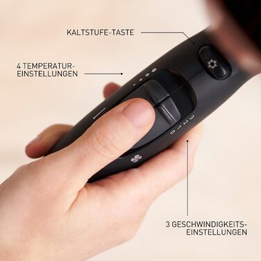 Фен для волосся Panasonic EH-NA63 Nanoe, 2000 Вт, з дифузором та насадкою для стайлінгу, регулювання температури та потоку повітря, для сяйва волосся, ергономічний дизайн, колір Rose Gold