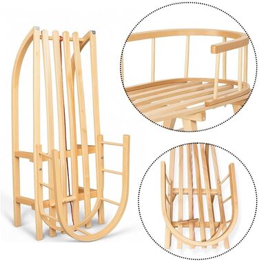 Санки IMPWOOD, дерев'яні, зі знімною спинкою, 100 кг