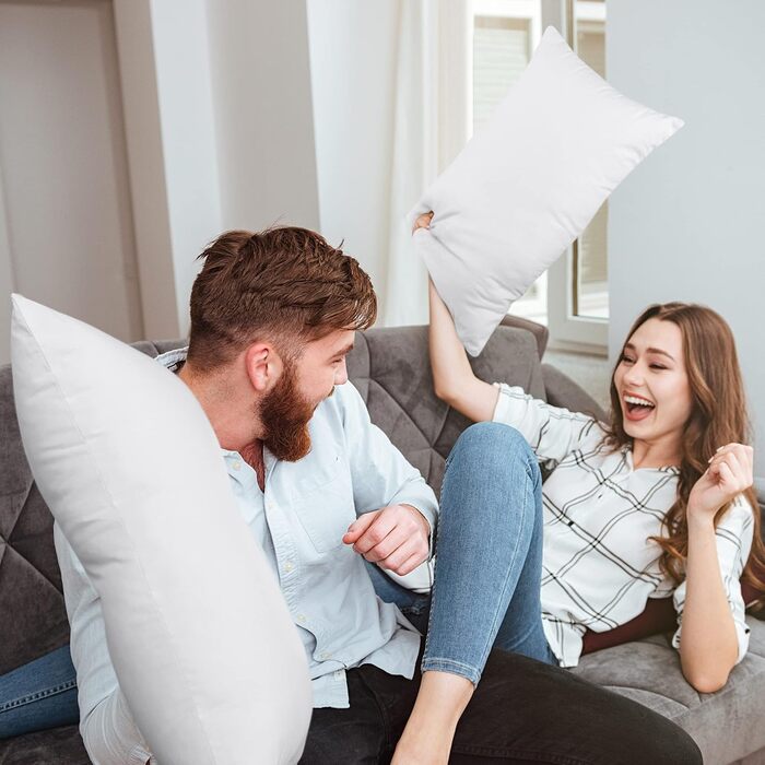 Декоративні подушки Utopia Bedding, 50,8 x 66 см, подушки для ліжка та дивана, декоративні подушки для дому, 2 шт., білі