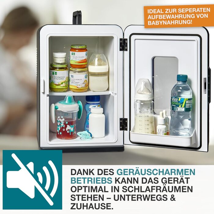 Міні-холодильник TOM 2в1 з функцією охолодження та нагрівання - 15 літрів - Портативні безшумні холодильники - для автомобіля, кем