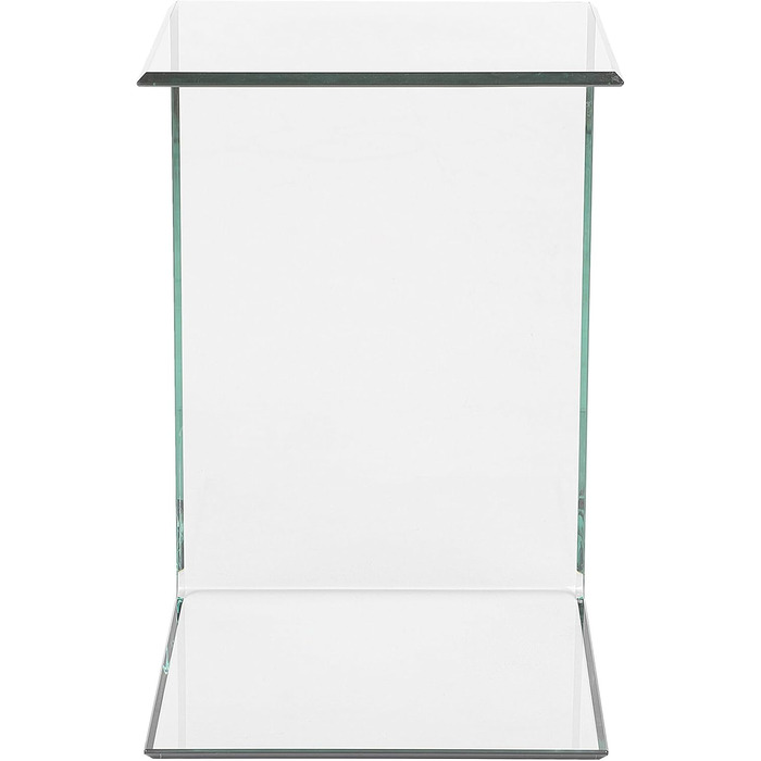 Журнальний столик Beliani, скло, прозорий, C-подібна форма, 40x61 см, сучасний, простий, Lourdes