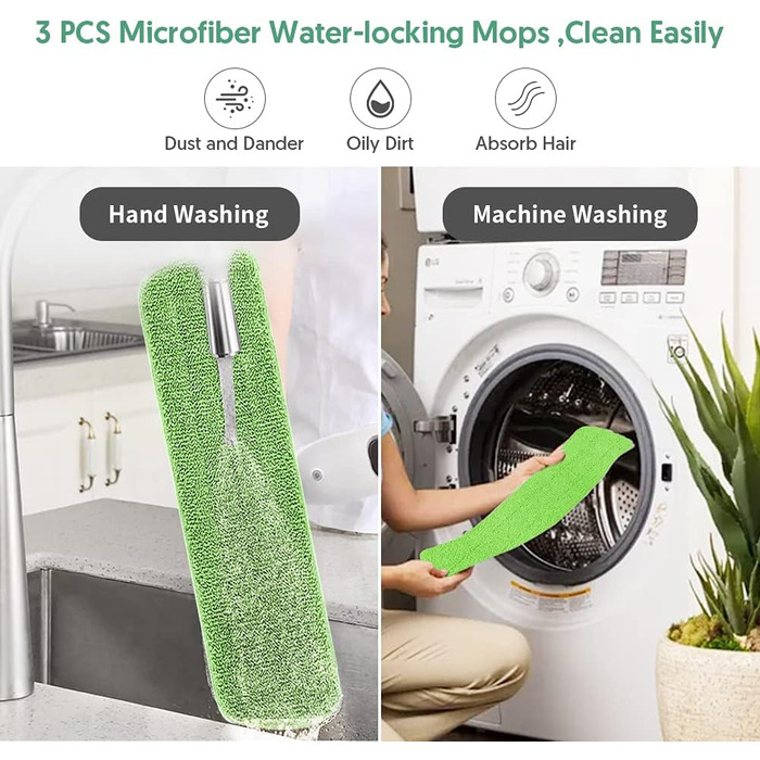 Швабра-розпилювач ILAVCOOL Швабра для підлоги з функцією розпилення, швабра для миття підлоги, суха та волога швабра, швабра для п