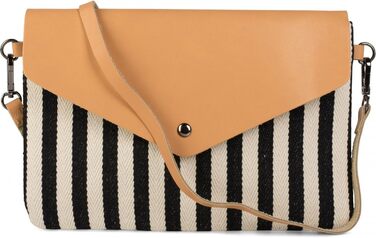 Клатч-конверт у морську смужку з візерунком риб'яча кістка, сумка через плече, жіноча сумка 02012153, колір червоно-бежевий