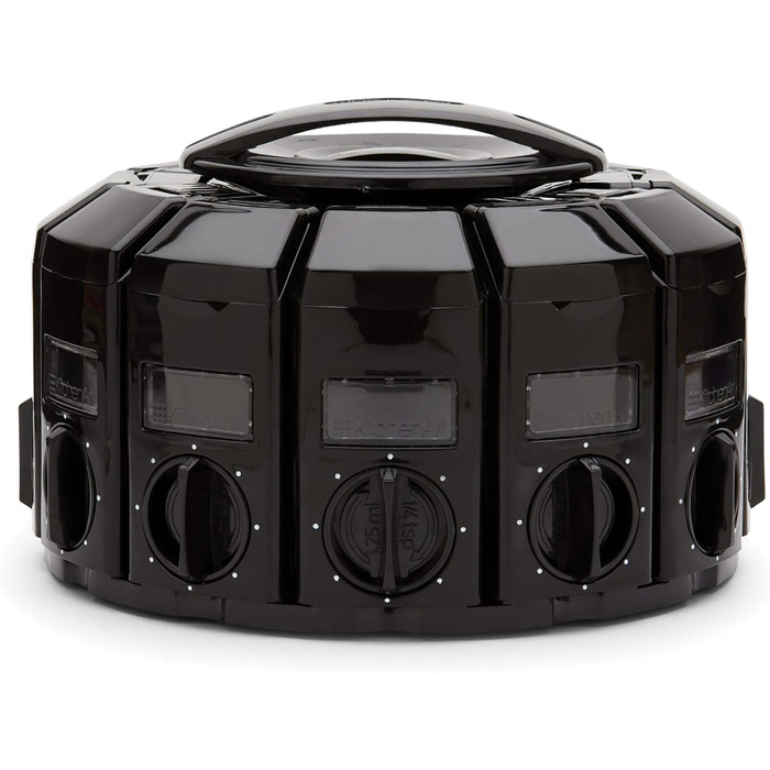 Поличка для спецій KitchenArt Carousel Select-A-Spice, 12 відділень, чорна, 22,2 x 22,2 x 15,2 см, Select-A-Spice Classic, чорний