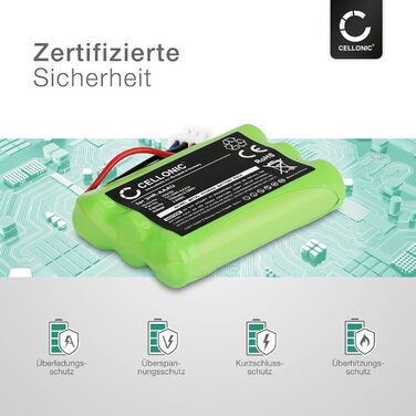 Акумулятор сумісний з Bang & Olufsen BEOCOM 6000, BeoCom 1, BeoCom M6000 (700mAh, 3.6V) 2 шт. Ersatzakku 3HR-AAAU,70AAAH3BMXZ,T373