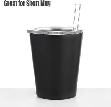 Прозора соломинка для пиття ALINK Glass Straws пряма 8 шт. 10 мм x 15,2 см, багаторазові скляні соломинки для пиття 2 щітки для чи