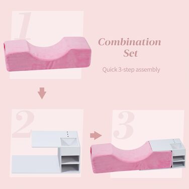 Подібна подушечка для вій, аксесуар для нарощування вій для салону краси, тримач для інструментів для нарощування вій, виготовлений з піни з ефектом пам&39яті (чорний) Black Kit