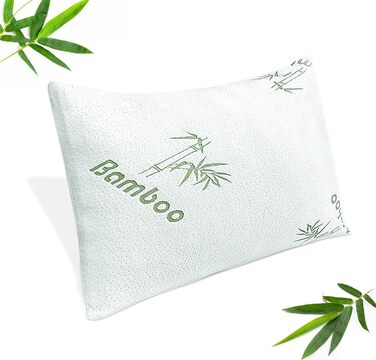 Бамбукова подушка 40x60 см Ергономічна подушка з дихаючим чохлом, в&39язкопружна піна, яку можна прати та гіпоалергенна