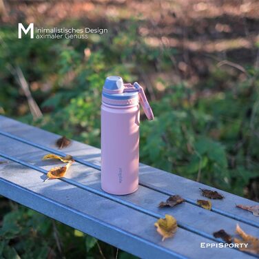 Термос EppiSporty-EPPIKAN 750 мл 100 герметичний Нержавіюча сталь Спортивна кришка Без BPA Для спорту/університету/школи Гарячий/холодний (пастельний фіолетовий) 750 мл