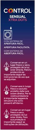 Презервативи CONTROL Sensual Xtra Dots, 12 шт. , 50 г, 00010364000000