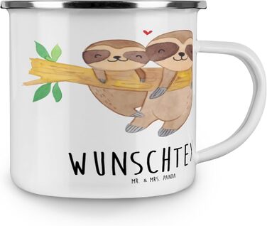 Персоналізована кавова кружка &quotМістер і місіс Панда&quot з мамою-лінивцем - Персоналізовані подарунки, кавова кружка, емальована кружка з принтом, подарунок для доньки, персоналізована кружка, любов, налаштовується